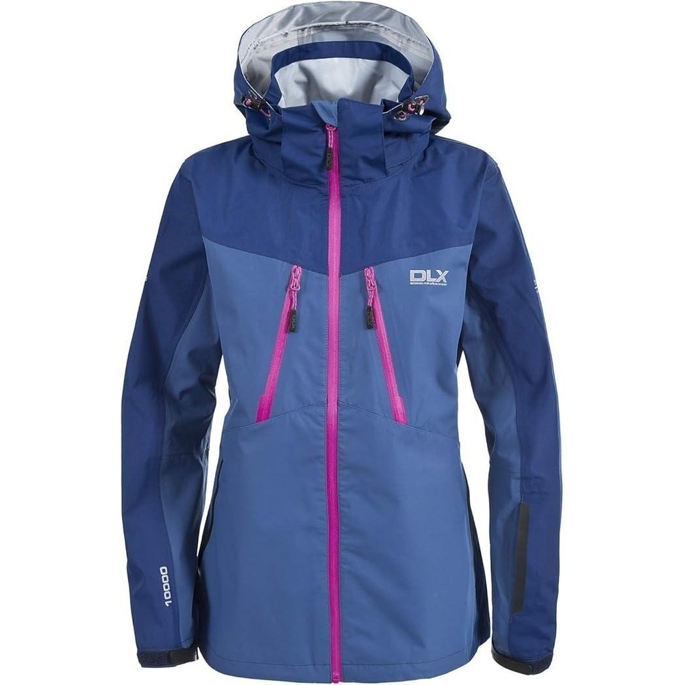 Trespass DLX Waterproof Jacket Womens XXL 10K Technical Shell Blue Rain Ski